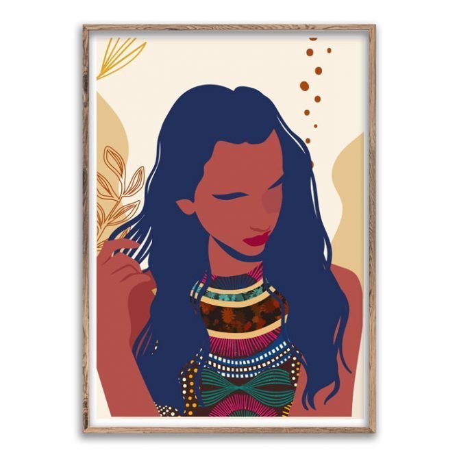 Mujer africana pelo largo