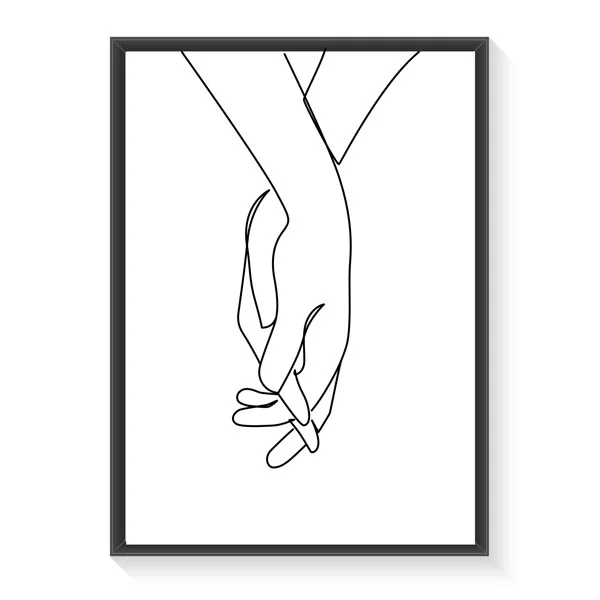 Decoración de pared y hogar - Ilustraciones Lineart - Hold my hands